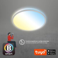 LED Deckenleuchte Panel Ivy Sky, Chrom, 24 Watt, 3000 – 6500K, dimmbar – Briloner