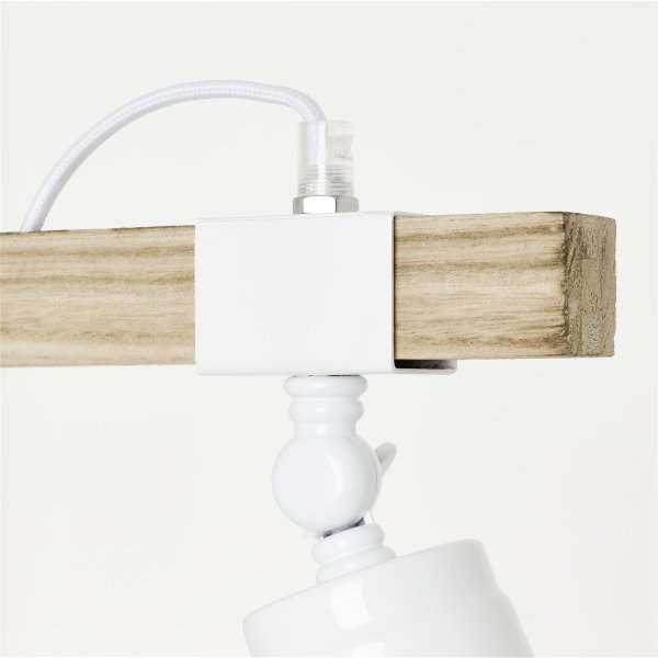 Landhaus-Stil Weiß, 39,00 Wandleuchte Wandlampe Holz € Brilliant Hank