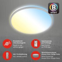 Deckenleuchte Briloner  42 Watt LED Smart Deckenlampe Silber 49 cm Fernbedienung CCT dimmbar