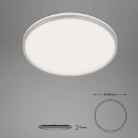 Deckenleuchte Briloner  42 Watt LED Smart Deckenlampe Silber 49 cm Fernbedienung CCT dimmbar