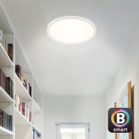 Deckenleuchte Briloner SmartHome CCT LED Panel, Ø29,3cm 18W 2400 lm, Weiß