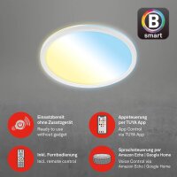 Smartes LED-Panel Slim S, Weiß, 18 Watt, 3000 – 6500K, dimmbar, smart steuerbar – Briloner