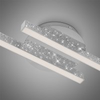 Briloner Deckenleuchte Glitzereffekt LED 10,5W Deckenlampe Chrom