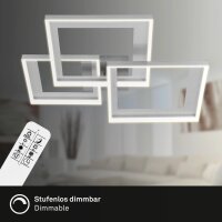 Briloner Deckenleuchte LED 40W Deckenlampe CCT Dimmbar Fernbedienung Schwenkbar Aluminium