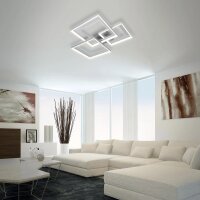 Briloner Deckenleuchte LED 40W Deckenlampe CCT Dimmbar Fernbedienung Schwenkbar Aluminium