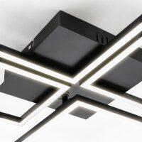 Deckenleuchte Briloner Frame LED 38W CCT Dimmbar Deckenlampe Schwenkbar Schwarz
