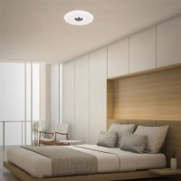 Deckenleuchte Briloner Nalu LED 12W Ø 29CM Deckenlampe Sternenhimmel 4000K Rund Matt-Nickel Weiß