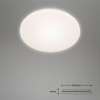 B-Kartonage Deckenleuchte Briloner LED 15W Ø 27,5CM Deckenlampe Backlighteffekt Rund 4000K Weiß