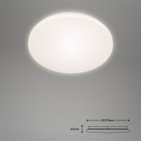 Deckenleuchte Briloner LED 15W Ø 27,5CM Deckenlampe Backlighteffekt Rund 4000K Weiß