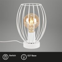 Tischleuchte Tischlampe, Weiß, 25 Watt (exkl.), Ø 17,5 cm – Briloner