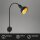 Wandleuchte Briloner E14-Fassung Ø 8CM Wandlampe Flexarm Schalter Spotl Bettleuchte Schwenkbar Bettlampe Schwarz-Gold
