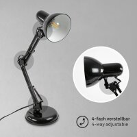 Tischleuchte Pixa, Schwarz, 25 Watt (exkl.), 22,4 x 54,6 cm – Briloner