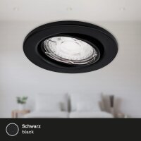 Briloner 3er Set LED Einbauleuchten Schwarz Ø8,6cm Schwenkbar 3x 5W GU10 460lm Warmweiß