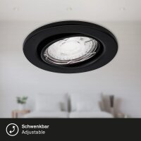 LED Einbauleuchten, Schwarz, Bohrloch 6,8 cm, 3x5W, 460lm, 3000K, dimmbar – Briloner