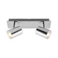 2-flammiger Deckenspot Banyo, Chrom, 2x5W, GU10-Fassung, IP44, 29 x 11,2 cm – Briloner