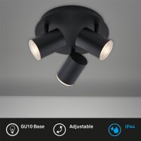 Badleuchte Briloner 3xGU10 Ø 21CM Badezimmerlampe...