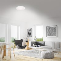 LED Deckenleuchte Sternenhimmel, Weiß, 24 Watt, 4000K, Sternenhimmel-Effekt, Ø 38 cm – Briloner