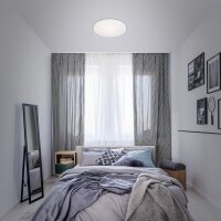LED Deckenleuchte Sternenhimmel, Weiß, 24 Watt, 4000K, Sternenhimmel-Effekt, Ø 38 cm – Briloner