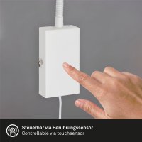 Bettleuchte Briloner LED Wandlampe Flexarm Weiß mit Touch