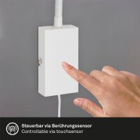 LED Wandleuchte Bettleuchte, Weiß, 5 Watt, 3000K, 2,6 x 6 x 69 cm – Briloner
