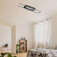 Deckenleuchte Briloner Frame 40 Watt LED Deckenlampe Schwarz Mittellicht über Wandschalter schaltbar