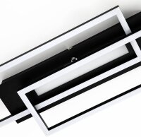 Deckenleuchte Briloner Frame 40 Watt LED Deckenlampe Schwarz Mittellicht über Wandschalter schaltbar