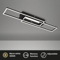 LED Deckenleuchte Frame Mittellicht, Schwarz, 40 Watt,...