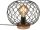Tischleuchte Drahtgeflecht, Schwarz / Holz, 40 Watt (exkl.), Ø 30 cm – Briloner