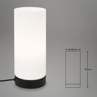 B-Kartonage Tischleuchte Briloner Glas Schwarz Tischlampe