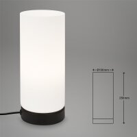 Tischleuchte, Schwarz / Weiß, 25 Watt (exkl.), Ø 10 cm – Briloner