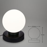 Briloner Tischleuchte E14-Fassung Kabelschalter Tischlampe Schwarz