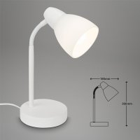 Tischleuchte Briloner 30 cm weiß Tischlampe Schreibtischlampe