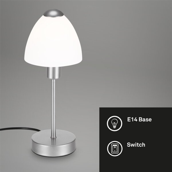 Tischleuchte Tischlampe, Silber, 25 Watt (exkl.), Ø 10 cm – Briloner