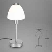 Tischleuchte Briloner Silber Tischlampe 32 cm