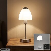 Tischleuchte Tischlampe, Silber, 25 Watt, E14-Fassung,...