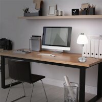 Tischleuchte Tischlampe, Silber, 25 Watt, E14-Fassung, Glas, Ø 10 cm – Briloner