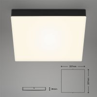 Deckenleuchte Briloner LED 21W 28,7CM Deckenlampe Rahmenlos 3000K Schwarz