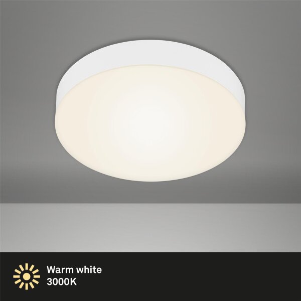 LED Deckenleuchte Flame, Weiß, 16 Watt, 3000K, Ø 21,2 cm – Briloner