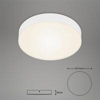 LED Deckenleuchte Flame, Weiß, 16 Watt, Ø 21,2 cm – Briloner