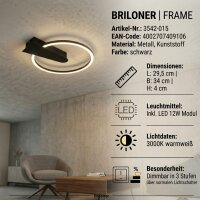 LED Deckenleuchte Frame, schwarz, 12 Watt,...
