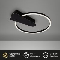 LED Deckenleuchte Frame, schwarz, 12 Watt, Warmweiß, dimmbar, 29,5 x 34 x 4 cm – Briloner