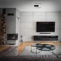 Briloner LED Deckenleuchte Schwarz Flach 3-Stufen-Dimmer Memory-Funktion 12W 1400lm Warmweiß