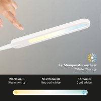 Stehleuchte Briloner LED 6,5W 183CM Stehlampe Dimmbar CCT Touch Flexarm Office Büroleuchte Weiß