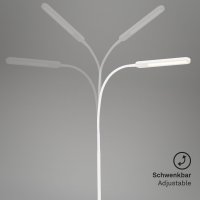 Stehleuchte Briloner LED 6,5W 183CM Stehlampe Dimmbar CCT Touch Flexarm Office Büroleuchte Weiß