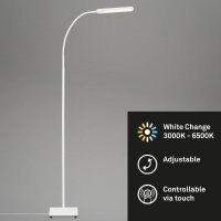 Stehleuchte Standleuchte Touch, Weiß, 6,5 Watt, dimmbar, CCT einstellbar – Briloner