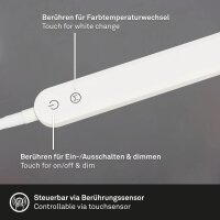 Stehleuchte Standleuchte Touch, Weiß, 6,5 Watt, dimmbar, CCT einstellbar – Briloner