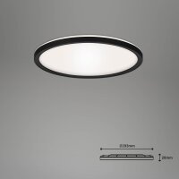Smartes LED-Panel, Schwarz, 18 Watt, 2700 – 6500K, dimmbar, smart steuerbar – Briloner