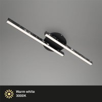 B-Kartonage Briloner Deckenleuchte Glitzereffekt LED 10,5W Deckenlampe Schwarz