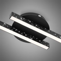 Briloner Deckenleuchte Glitzereffekt LED 10,5W Deckenlampe Schwarz