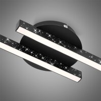 LED Deckenleuchte LED Deckenleuchte mit Laserlochoptik, Schwarz, 10,5 Watt – Briloner